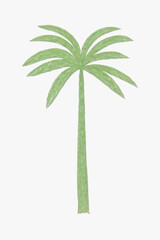 Simple green palm tree illustration