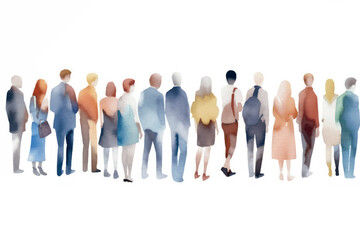 Watercolor diverse people silhouette © Rawpixel.com