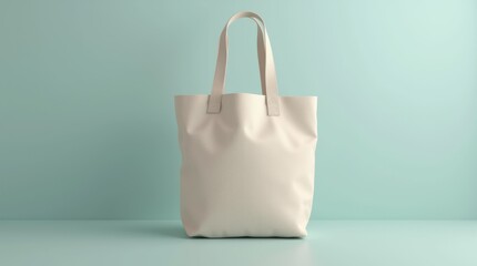 Tote bag canvas eco friendly shopping bag mockup, white beige black colors on isolated white background.