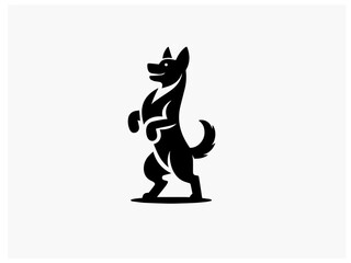 Dog animal vector black logo type
dog Pose vector silhouette illustration black color white background Vector free dog vector set.