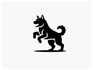 Dog animal vector black logo type
dog Pose vector silhouette illustration black color white background Vector free dog vector set.