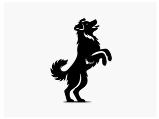 Dog animal vector black logo type
dog Pose vector silhouette illustration black color white background Vector free dog vector set.