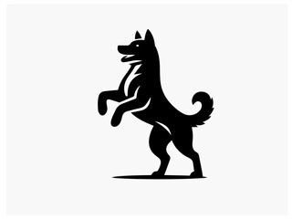 Dog animal vector black logo type
dog Pose vector silhouette illustration black color white background Vector free dog vector set.