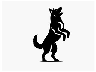 Dog animal vector black logo type
dog Pose vector silhouette illustration black color white background Vector free dog vector set.
