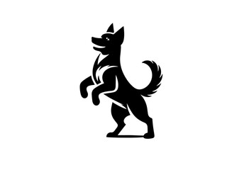 Dog animal vector black logo type
dog Pose vector silhouette illustration black color white background Vector free dog vector set.