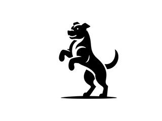 Dog animal vector black logo type
dog Pose vector silhouette illustration black color white background Vector free dog vector set.