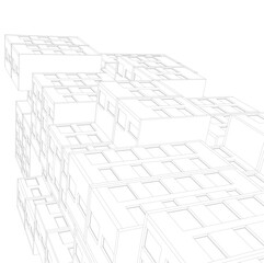 Modern building 3d illustration