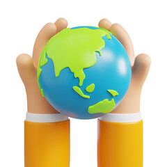 save the planet and earth protection illustration 3d render isometric global warming theme