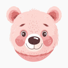 Cute pink bear illustration