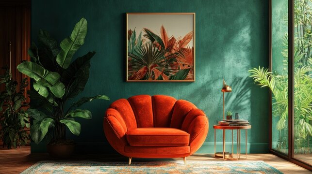 blend retro aesthetics with a modern touch an eclectic interior design concept bridging past and present styles in unique furniture pieces - Powered by Adobe