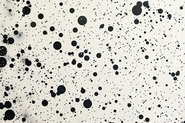 Abstract black ink splatter art