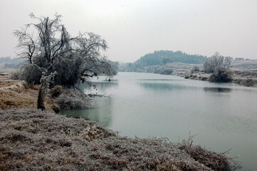Snow and rime in rural China