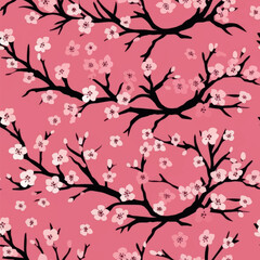 Elegant cherry blossom pattern