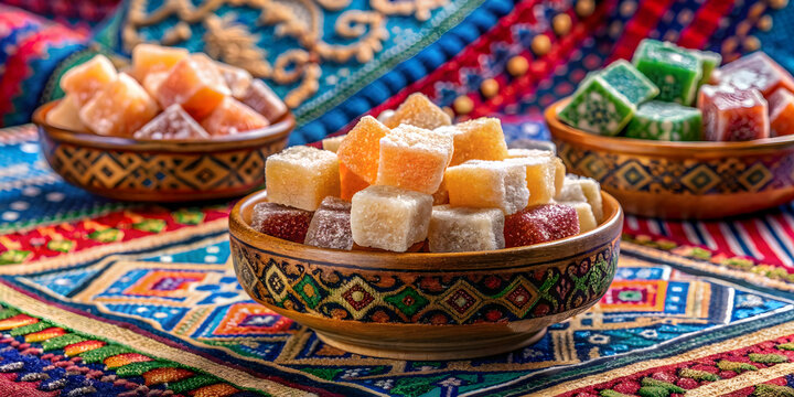 Crystallized sugar navat in traditional Uzbek style, sugar, crystal, traditional, Uzbek, sweet, dessert, crystallized