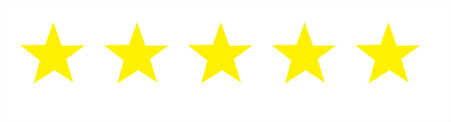 Quality rating symbols. Set o...Quality rating symbols. Set of five-pointed yellow stars with shadow isolated on transparent background. Product quality assessment icons. Vector ... 