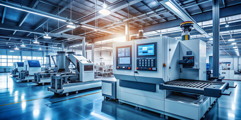 Automatic machine tool in a smart factory using Industry 0 technology, Automated, manufacturing, machinery