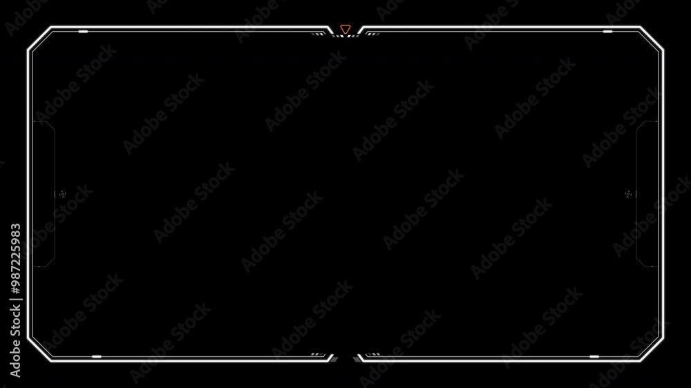 Poster universal technology line and frame video overlay futuristic hud head up display interface template 
