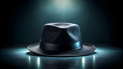 Dark and mysterious black hat for cyber security or hacking concept, cybersecurity, hacking, anonymous, digital theft