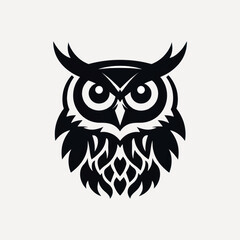 Stylized owl logo design