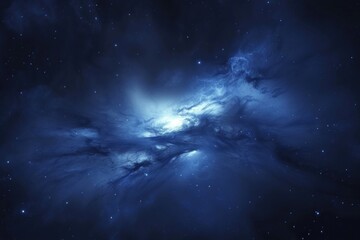 Fototapeta premium Majestic Spiral Galaxy Illuminated Against the Cosmic Darkness of Space