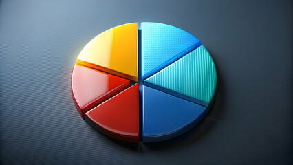 Fototapeta premium Diversified investment strategy represented by a pie chart , finance, investment