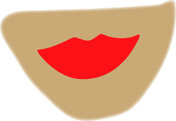 illustration of a red lips