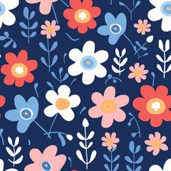 Colorful floral pattern design