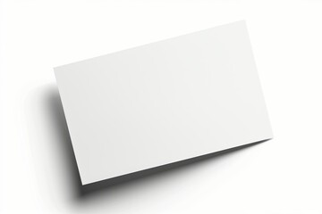 White piece of paper. Realistic A4 blank paper note template with soft shadows isolated on white background.