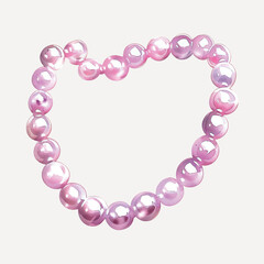 Elegant pink pearl necklace jewelry