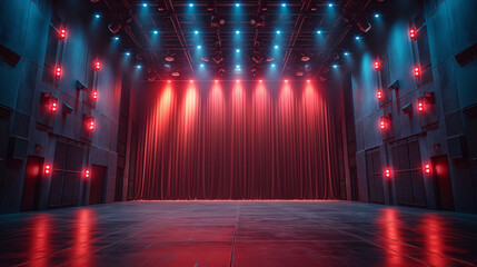 Modern photo studio with professional equipment. 