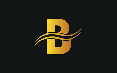 font logo, letter mark logo, initial logo, letter b logo