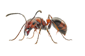Carpenter Ant Camponotus spp. Isolated on Clear Transparent Background High Definition Image for Stock Photography and Entomology Design Projects