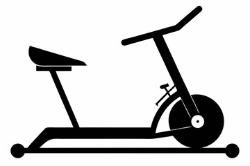 Treadmill Silhouette, Treadmill Running Machine Vector Illustration