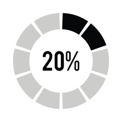 Circle 20 percent loading or circle 10 percent progress.