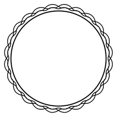 black circle line wave frame