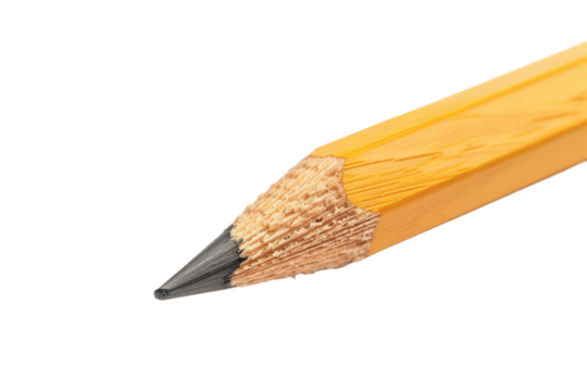 Carpenter's Pencil on Clear Transparent Background High Resolution Image for Use in Creative and Tool Photography Projects