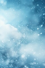 Abstract Winter Sky with Snowflakes - Serene Cold Gradient for Holiday Print Design