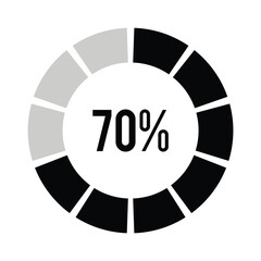 Circle 70 percent loading or circle 10 percent progress.