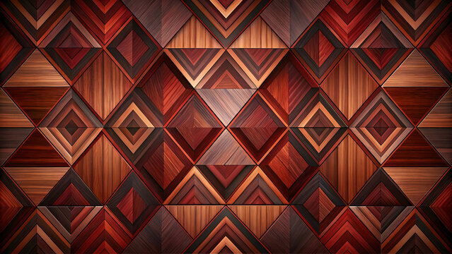 Dynamic rosewood gradient with abstract geometric patterns