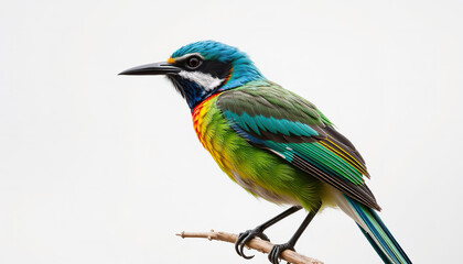 Orange and Black Feathered Bird on a Tree Branch