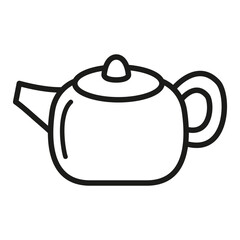 Obraz premium Teapot icon.Doodle sketch icon.Outline vector illustration.Kitchen utensils kettle.