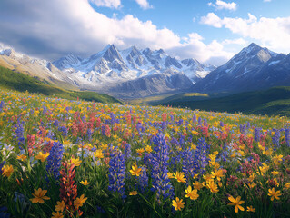 Obraz premium meadow with wildflowers