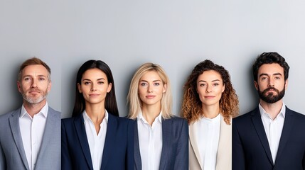 Fototapeta premium Professional Diverse Team of Business People Portrait