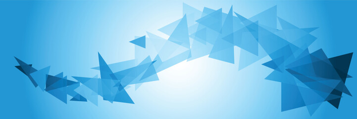 Abstract Geometric Blue Triangle Pattern on Gradient Background