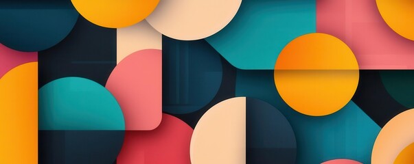 Abstract data visualization pattern using bold neon colors and geometric shapes, creating a high contrast, futuristic look