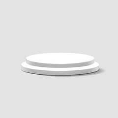 White podium flat vector design