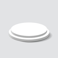 White podium flat vector design