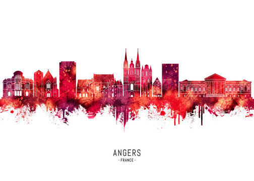 Angers France Skyline Red