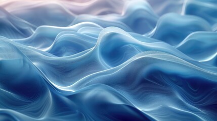 A serene depiction of flowing blue waves, creating a calming and abstract visual effect.