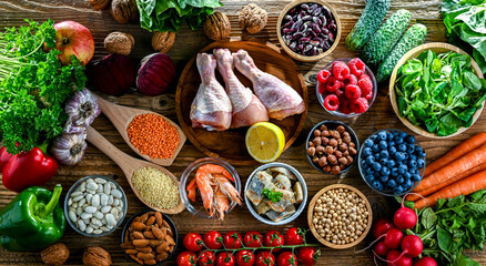 Food products representing the MIND diet